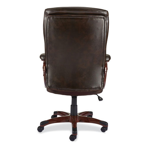 Image of Alera® Alera Darnick Series Manager Chair, Supports Up to 275 lbs, 17.13" to 20.12" Seat Height, Brown Seat/Back, Brown Base