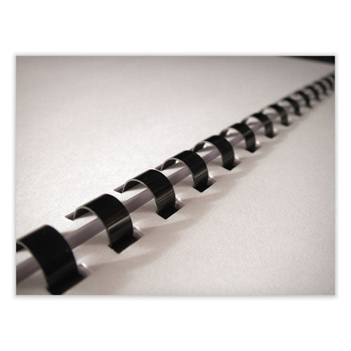 Image of Fellowes® Plastic Comb Bindings, 1 1/2" Diameter, 340 Sheet Capacity, Black, 50/Pack