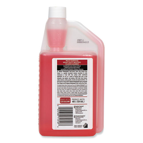 Image of SC Johnson Professional® Heavy Duty Neutral Floor Cleaner, Fresh Scent, 32 oz Squeeze and Pour Bottle, 6/Carton