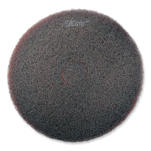 Image of SC Johnson Professional® EZ CARE Heavy Duty Scrub Pad, 20" Diameter, Red/Gray, 5/Carton