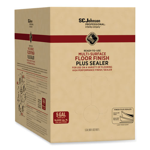 Image of SC Johnson Professional® Ready-To-Use Multi-Surface Floor Finish Plus Sealer, Light Fresh Scent, 5 gal Bag-in-Box