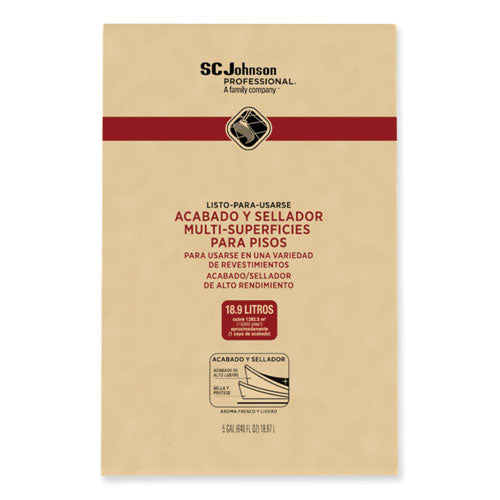Image of SC Johnson Professional® Ready-To-Use Multi-Surface Floor Finish Plus Sealer, Light Fresh Scent, 5 gal Bag-in-Box