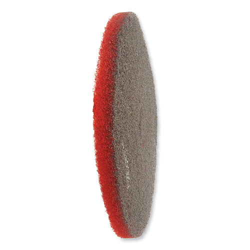 Image of SC Johnson Professional® EZ CARE Heavy Duty Scrub Pad, 20" Diameter, Red/Gray, 5/Carton