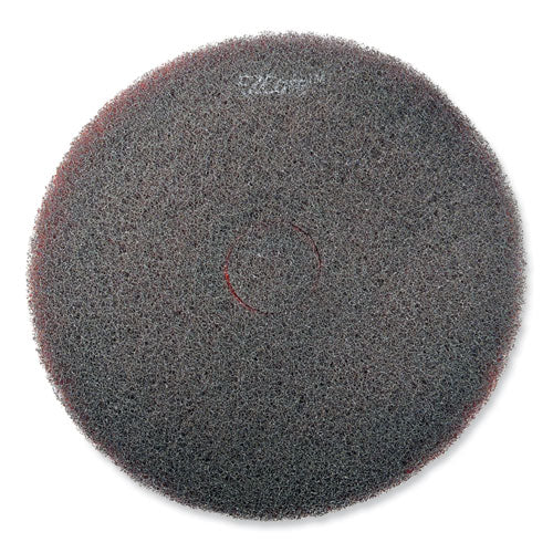 Image of SC Johnson Professional® EZ CARE Heavy Duty Scrub Pad, 17" Diameter, Red/Gray, 5/Carton