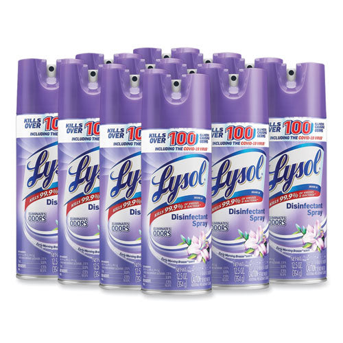 Image of LYSOL® Brand Disinfectant Spray, Early Morning Breeze, 12.5 Oz Aerosol Spray, 12/carton