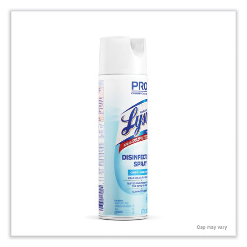 Image of Professional LYSOL® Brand Disinfectant Spray, Crisp Linen, 19 Oz Aerosol Spray, 12/carton