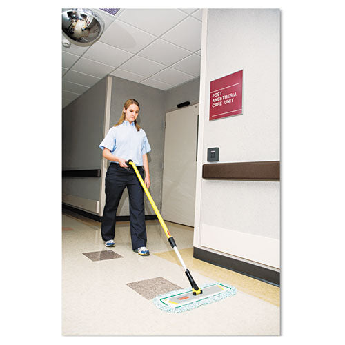Image of Rubbermaid® Commercial Dust Pad With Fringe, Microfiber, 18" Long, Green, 6/carton