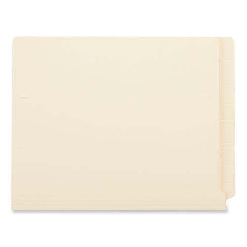 Image of Universal® Reinforced End Tab Fastener Folders, 0.75" Expansion, 2 Fasteners, Letter Size, Manila Exterior, 50/Box