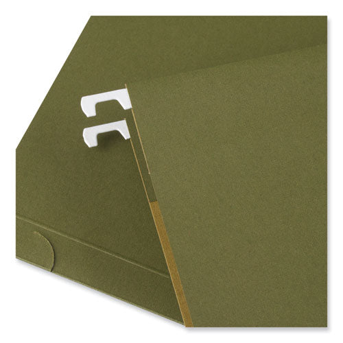 Image of Universal® Box Bottom Hanging File Folders, 1" Capacity, Letter Size, 1/5-Cut Tabs, Standard Green, 25/Box
