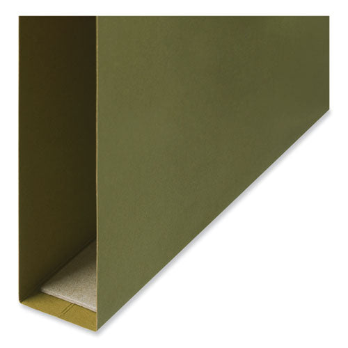 Image of Universal® Box Bottom Hanging File Folders, 1" Capacity, Letter Size, 1/5-Cut Tabs, Standard Green, 25/Box