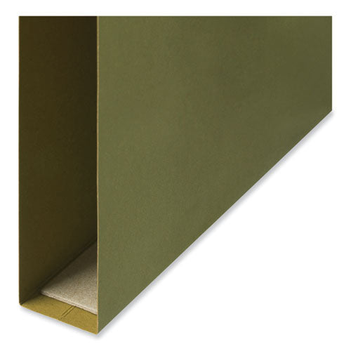 Image of Universal® Box Bottom Hanging File Folders, 1" Capacity, Legal Size, 1/5-Cut Tabs, Standard Green, 25/Box
