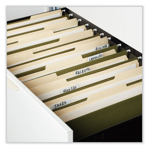 Image of Universal® Box Bottom Hanging File Folders, 3" Capacity, Legal Size, 1/5-Cut Tabs, Standard Green, 25/Box