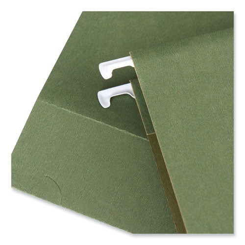 Image of Universal® Box Bottom Hanging File Folders, 3" Capacity, Legal Size, 1/5-Cut Tabs, Standard Green, 25/Box