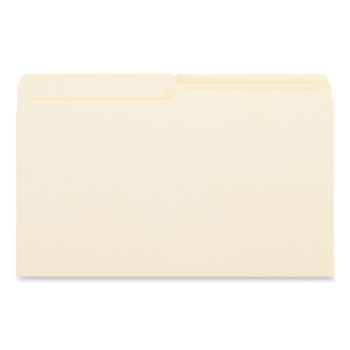 Image of Universal® Top Tab File Folders, 1/2-Cut Tabs: Assorted, Legal Size, 0.75" Expansion, Manila, 100/Box