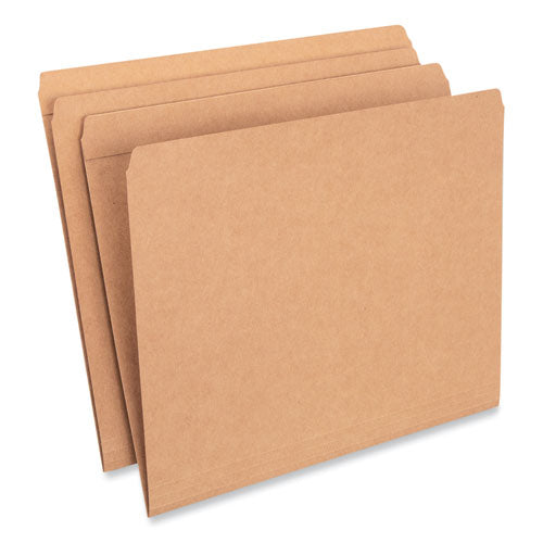 Image of Universal® Reinforced Kraft Top Tab File Folders, Straight Tabs, Letter Size, 0.75" Expansion, Brown, 100/Box