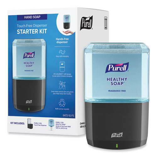 Image of PURELL® HEALTHY SOAP Gentle and Free Foam ES6 Starter Kit, 1,200 mL, Graphite