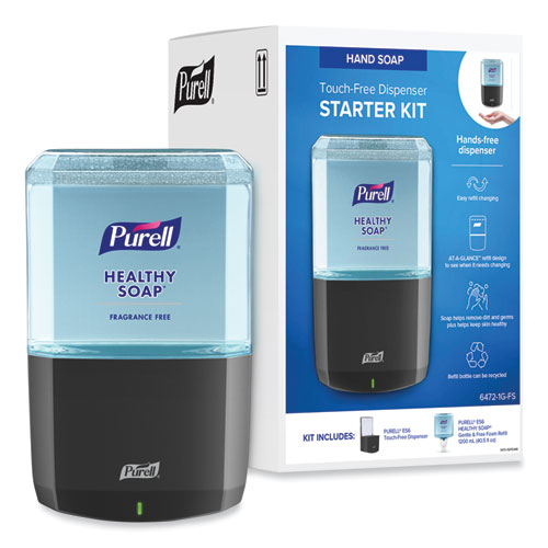 Image of PURELL® HEALTHY SOAP Gentle and Free Foam ES6 Starter Kit, 1,200 mL, Graphite