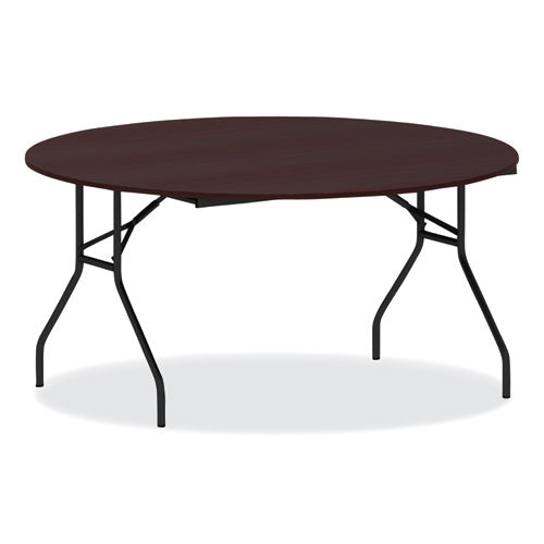 Image of Alera® Round Wood Folding Table, 59" Diameter x 29.13h, Mahogany