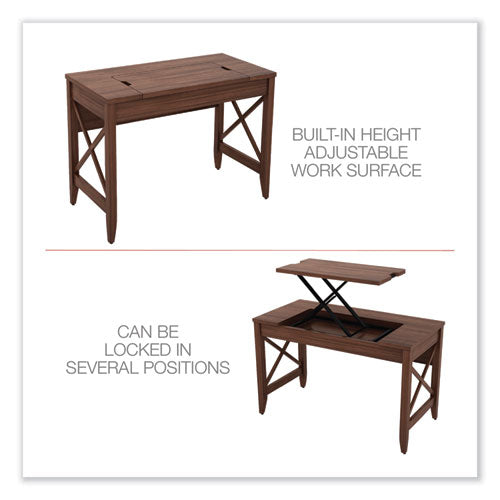 Image of Alera® Sit-To-Stand Table Desk, 47.25" X 23.63" X 29.5" To 43.75", Modern Walnut
