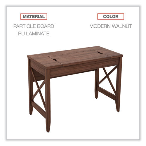 Image of Alera® Sit-To-Stand Table Desk, 47.25" X 23.63" X 29.5" To 43.75", Modern Walnut