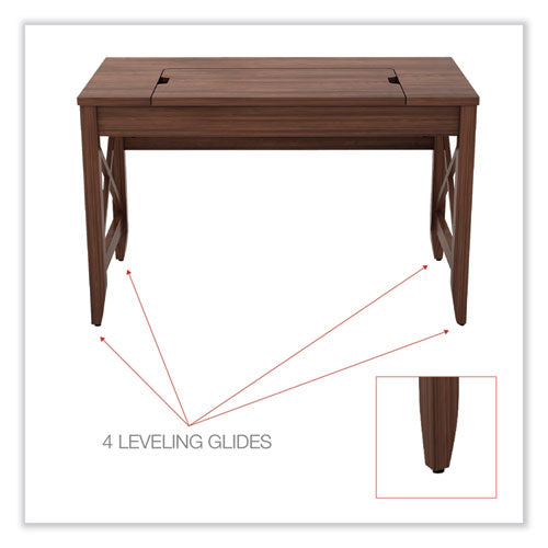 Image of Alera® Sit-To-Stand Table Desk, 47.25" X 23.63" X 29.5" To 43.75", Modern Walnut