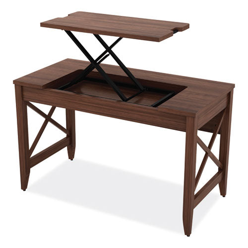 Image of Alera® Sit-To-Stand Table Desk, 47.25" X 23.63" X 29.5" To 43.75", Modern Walnut