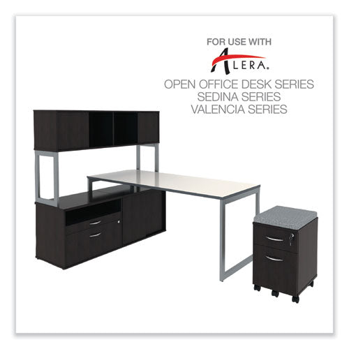 Image of Alera® Alera Open Office Desk Series Low File Cabinet Credenza, 2-Drawer: Pencil/file,legal/letter,1 Shelf,espresso,29.5x19.13x22.88
