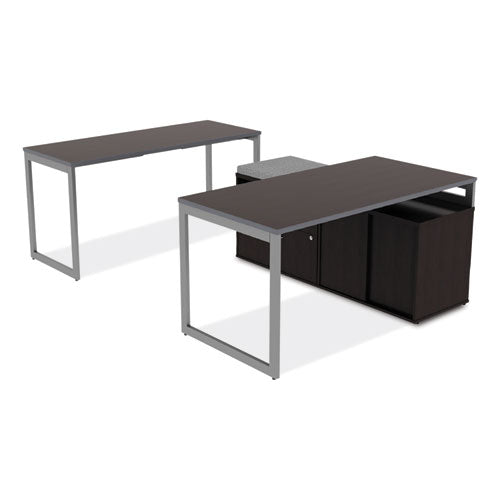 Image of Alera® Alera Open Office Desk Series Low File Cabinet Credenza, 2-Drawer: Pencil/file,legal/letter,1 Shelf,espresso,29.5x19.13x22.88
