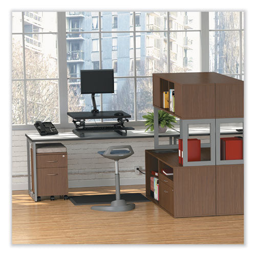 Image of Alera® Alera Open Office Desk Series Low File Cabinet Credenza, 2-Drawer: Pencil/file, Legal/letter, 1 Shelf,walnut,29.5x19.13x22.88