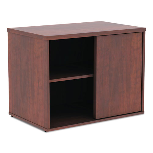 Image of Alera® Alera Open Office Desk Series Low Storage Cabinet Credenza, Woodgrain Laminate, 29.5w x 19.13d x 22.78h, Medium Cherry