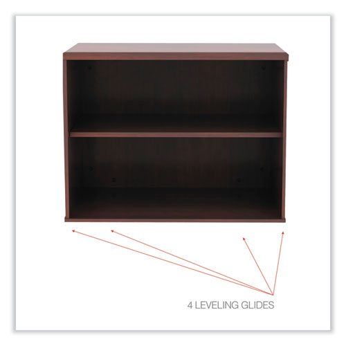 Image of Alera® Alera Open Office Desk Series Low Storage Cabinet Credenza, Woodgrain Laminate, 29.5w x 19.13d x 22.78h, Medium Cherry