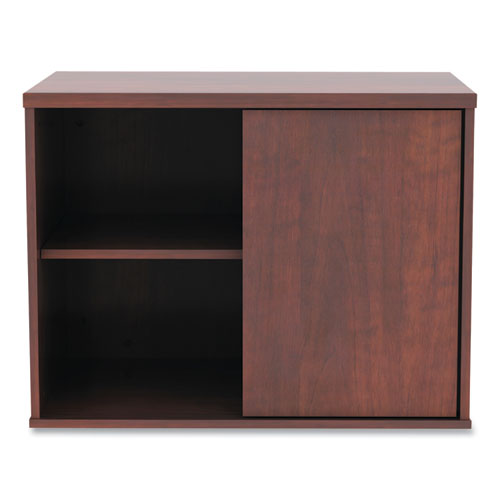 Image of Alera® Alera Open Office Desk Series Low Storage Cabinet Credenza, Woodgrain Laminate, 29.5w x 19.13d x 22.78h, Medium Cherry