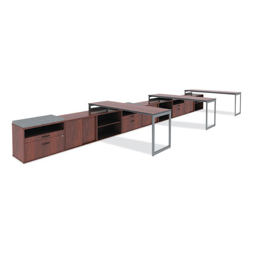 Image of Alera® Alera Open Office Desk Series Low Storage Cabinet Credenza, Woodgrain Laminate, 29.5w x 19.13d x 22.78h, Medium Cherry