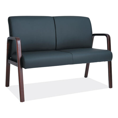 Image of Alera® Alera Reception Lounge WL Series Loveseat, 44.88" x 26.13" x 33", Black