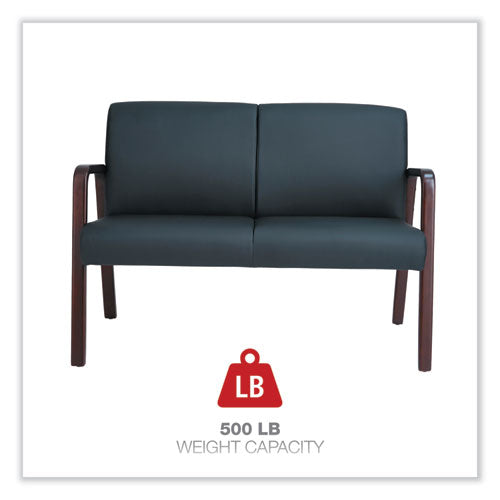 Image of Alera® Alera Reception Lounge WL Series Loveseat, 44.88" x 26.13" x 33", Black