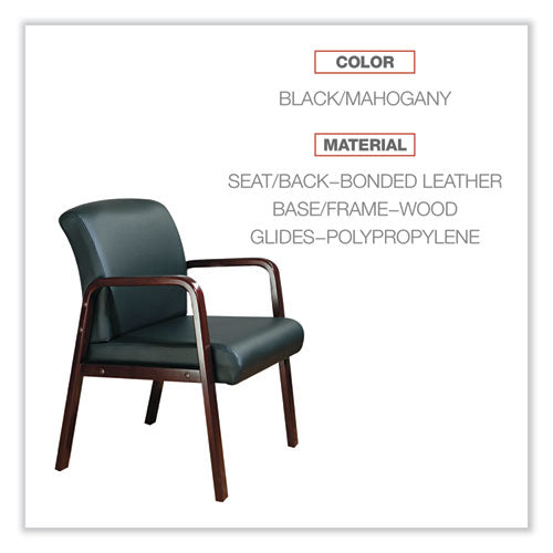 Image of Alera® Alera Reception Lounge WL Series Loveseat, 44.88" x 26.13" x 33", Black