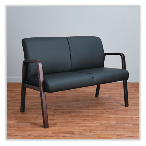 Image of Alera® Alera Reception Lounge WL Series Loveseat, 44.88" x 26.13" x 33", Black