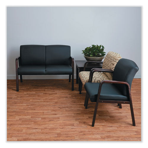 Image of Alera® Alera Reception Lounge WL Series Loveseat, 44.88" x 26.13" x 33", Black