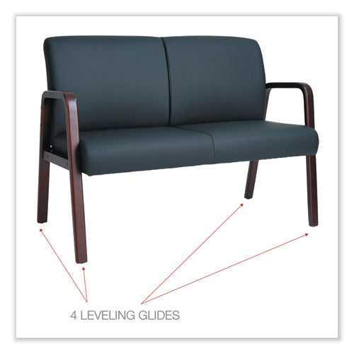 Image of Alera® Alera Reception Lounge WL Series Loveseat, 44.88" x 26.13" x 33", Black