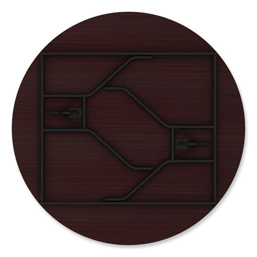 Image of Alera® Round Wood Folding Table, 59" Diameter x 29.13h, Mahogany
