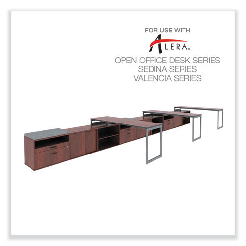 Image of Alera® Alera Open Office Desk Series Low File Cabinet Credenza, 2-Drawer: Pencil/file, Legal/letter, 1 Shelf,cherry,29.5x19.13x22.88
