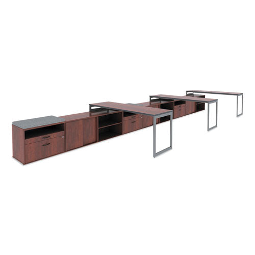 Image of Alera® Alera Open Office Desk Series Low File Cabinet Credenza, 2-Drawer: Pencil/file, Legal/letter, 1 Shelf,cherry,29.5x19.13x22.88