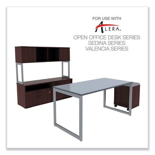 Image of Alera® Alera Open Office Desk Series Low File Cabinet Credenza, 2-Drawer: Pencil/file,legal/letter,1 Shelf,mahogany,29.5x19.13x22.88