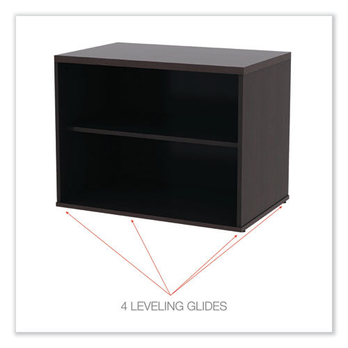 Image of Alera® Alera Open Office Desk Series Low Storage Cabinet Credenza, Woodgrain Laminate, 29.5w x 19.13d x 22.78h, Espresso