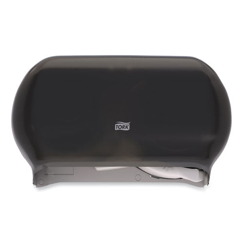 Image of Tork® Twin Standard Roll Bath Tissue Dispenser, 12.75 x 5.57 x 8.25, Smoke