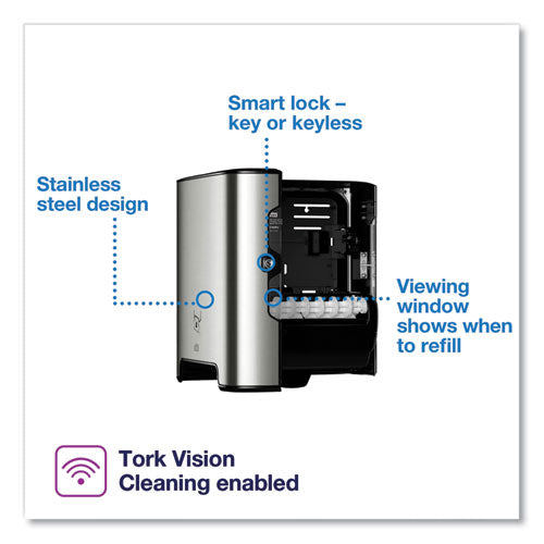 Image of Tork® Image Design Matic Hand Towel Roll Dispenser, 13.58 X 8.07 X 15.75, Stainless Steel