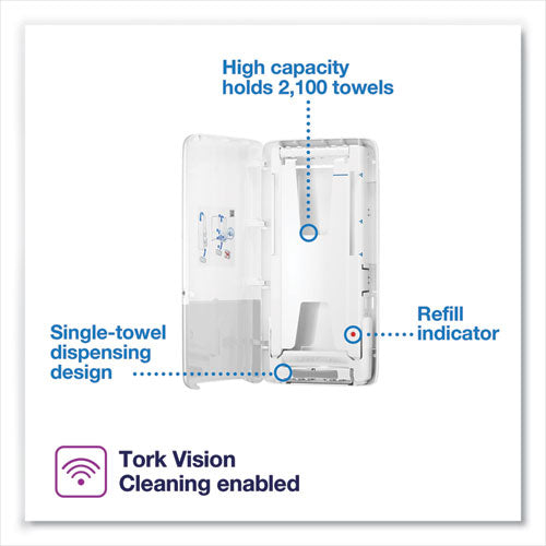 Image of Tork® Peakserve Continuous Hand Towel Dispenser, 14.57 X 3.98 X 28.74, White