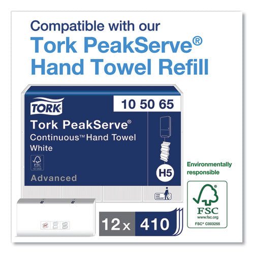 Image of Tork® Peakserve Continuous Hand Towel Dispenser, 14.57 X 3.98 X 28.74, White