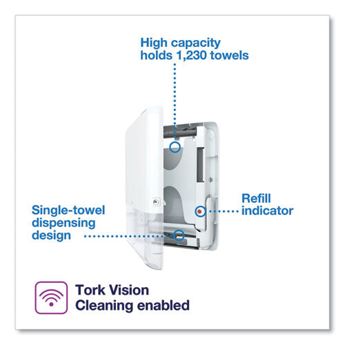 Image of Tork® Peakserve Continuous Hand Towel Dispenser, 14.44 X 3.97 X 19.3, White