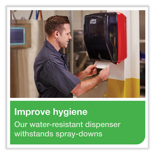 Image of Tork® Washstation Dispenser, 12.56 X 10.57 X 18.09, Red/smoke